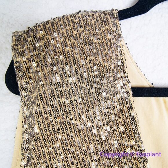 New! Free People  Lost In Your Light Sequin Tie Front Women's Top, size‎ XL - Picture 8 of 14